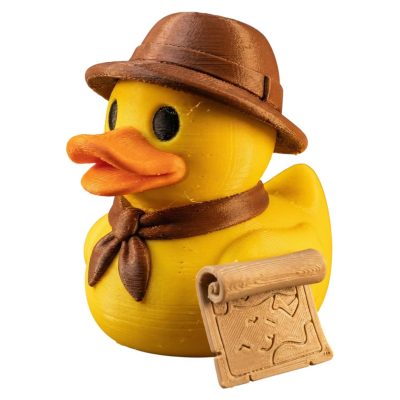 Cartographer Duck Figurine with Treasure Map & Explorer Hat – Adventure-Themed Collectible Décor