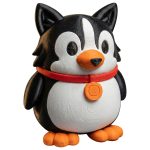 Border Collie Penguin Figurine – Cute Hybrid Dog Penguin Desk Companion, Animal Lover Gift, Nerdy Dog Decor, Decorative Collectible