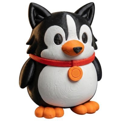 Border Collie Penguin Figurine – Cute Hybrid Dog Penguin Desk Companion, Animal Lover Gift, Nerdy Dog Decor, Decorative Collectible