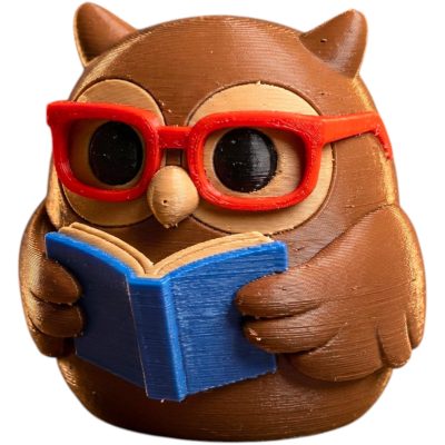 Reading Owl Collectible Figurine - Unique Desk Decor for Adults