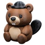 Beaver Teddy Bear Cub Figurine – Adorable Canadian Animal Collectible Gift – 3D Printed in Canada