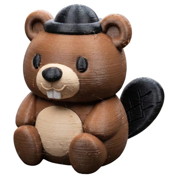 Beaver Teddy Bear Cub | Canadian Gift - 3D printed collectible