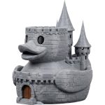 Castle Duck Figurine – Medieval Fortress Duck Display Sculpture for Collectors and Fantasy Décor