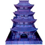 Dystopian Asia Dice Tower for DND, Cyberpunk, Tabletop RPGs – Futuristic Pagoda Building Dice Roller – Fantasy Sci-Fi Gaming Accessory