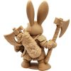Bunny Axeman Figurine with Battle Gear — 3D Printed Articulated Miniatures by 3DCentral
