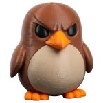 Hawk Penguin Figurine – Funny Collectible Bird Sculpture with Fierce Face for Desk or Shelf Display – Unique Animal Lover Gift for Adults & Teens