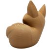 Wood-Carved Sleeping Fox Figurine – Woodland Décor — 3D Printed Foxes by 3DCentral