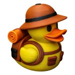 Backpacker Duck Hiking Figurine – Funny Explorer Duck with Hat, Backpack & Roll Mat – Cute Shelf Decor for Duck Lovers, Campers & Collectors – 3D Printed in Canada — 3D Printed Collectible by 3DCentral