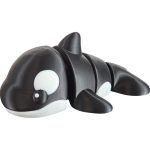 Cute Articulated Orca Whale Collectible with Big Eyes – Killer Whale Sensory Desk Toy for Teens & Adults – Flexible Ocean Animal Figurine for Decorative Display & Decor – 3D Printed in Canada — 3D Printed Collectible by 3DCentral
