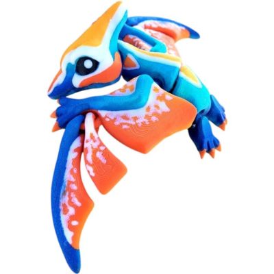 Tiny Pterodactyl & Nyctosaurus Figurine – Flexible Articulated Prehistoric Flying Reptile Desk Pet & Collectible Sculpture – Unique 3D Printed Gift for Teens & Adults – 3D Printed in Canada — 3D Printed Collectible by 3DCentral