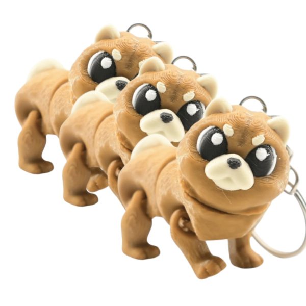 3-Pack Grumpy Chow Chow Dog Keychains