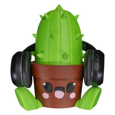 Kawaiictus Headphone Holder – Minimalist Kawaii Cactus Stand Holder for Headsets & Gaming Accessories – 3D Printed in Canada — 3D Printed Collectible by 3DCentral