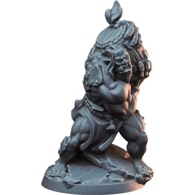 Ork Bomber Siege Warrior Miniature for Wargaming & Painting – Fantasy Orc with Explosive Barrel for Tabletop RPG – 3D Printed in Canada — 3D Printed Collectible by 3DCentral