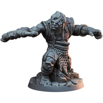 Ork Archer Miniature Drawing Bow for Tabletop RPG, Wargaming & Painting – Fantasy Orc Warrior for Dungeon Encounters & Warbands – 3D Printed in Canada — 3D Printed Collectible by 3DCentral