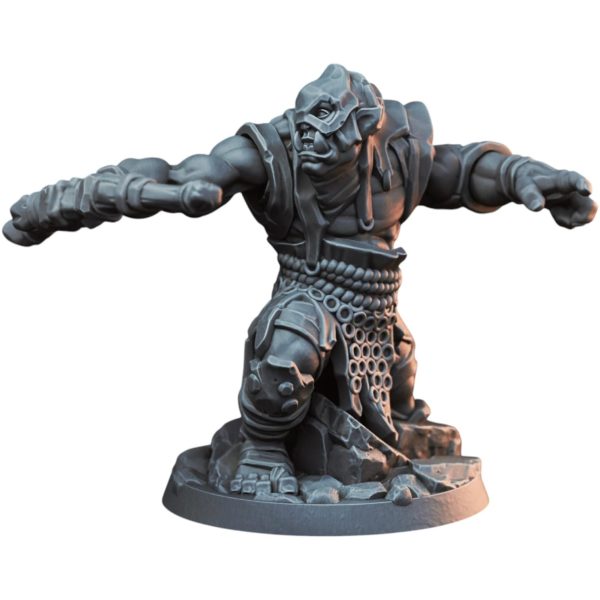 Ork Archer Miniature Drawing Bow for Tabletop RPG