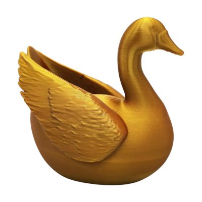 Golden Goose Figurine – Elegant Gold Decorative Swan Statue for Shelf, Desk or Mantel – Unique 3D Printed Bird Art Décor for Home or Office – 3D Printed in Canada — 3D Printed Collectible by 3DCentral