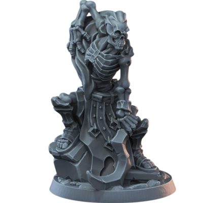 Skeleton Scythe Stalker – Undead Miniature for Fantasy Tabletop RPG & Wargaming Armies – 3D Printed in Canada (PLA) — 3D Printed Collectible by 3DCentral