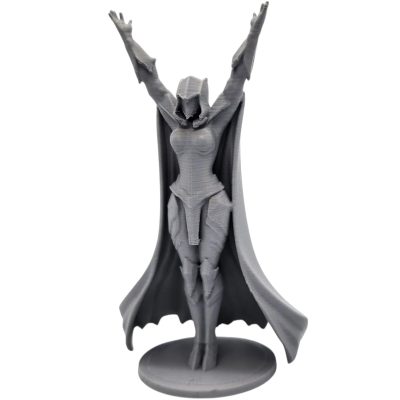 Female Knight Miniature – “Praise The Sun” Pose with Armor and Cape for Fantasy Gaming, Dioramas & Display – 3D Printed in Canada — 3D Printed Collectible by 3DCentral