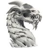 Undead Rock Dragon Bust – Gothic Fantasy Dragon Skull Sculpture for Desk, Shelf or Game Room Display – Bone-White Horned Monster Statue – 3D Printed in Canada — 3D Printed Collectible by 3DCentral