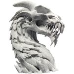 Undead Rock Dragon Bust