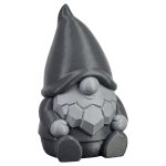 Stone Sentinel Gnome Figurine – Geometric Beard Gnome Desk Decor, Gothic Fantasy Shelf Sculpture, DND Inspired Home Accent