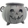 Jack-o-Lantern Cauldron – Halloween Pumpkin Cauldron with Carved Face Design and Curled Handles – Spooky Candy Bowl or Tabletop Decoration – 3D Printed in Canada — 3D Printed Collectible by 3DCentral