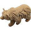 Carved Walking Bear Statue with Flowing Fur Details – Wildlife Animal Figurine – DIY Paintable Decorative Sculpture – 3D Printed in Canada — 3D Printed Collectible by 3DCentral