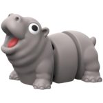 Baby Hippo Figurine – Poseable Cute Hippo Collectible