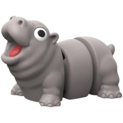 Baby Hippo Figurine – Poseable Cute Hippo Collectible for Shelf, Desk, or Gift Display – Adorable Animal Toy for Teens & Adults – 3D Printed in Canada — 3D Printed Collectible by 3DCentral