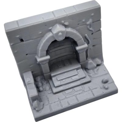 Dungeon Entrance Terrain Piece – Medieval Stone Doorway Miniature for Tabletop RPGs, Dioramas & Fantasy Scenery – 3D Printed in Canada — 3D Printed Collectible by 3DCentral