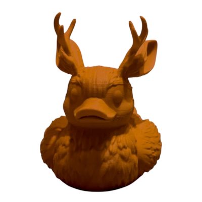 Antlered Duck Figurine – Mythical Animal Hybrid Sculpture for Desk, Shelf or Gift Display – 3D Printed in Canada — 3D Printed Collectible by 3DCentral