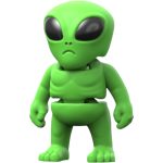 Articulated Alien Figurine with Big Black Eyes