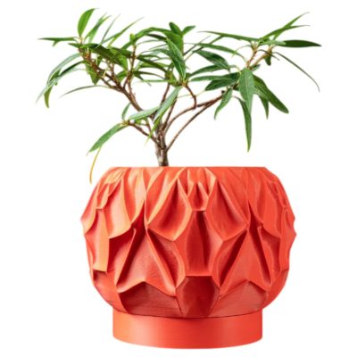 Modern Geometric Vessel Planter Pot – Bold Faceted Design for Indoor Plants, Succulents, and Home Decor – 3D Printed in Canada — 3D Printed Collectible by 3DCentral