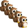 5-Pack Mini Baby Zou Owl Figurines – Cute Woodland Animal Collectibles & Desk Décor – 3D Printed in Canada — 3D Printed Collectible by 3DCentral