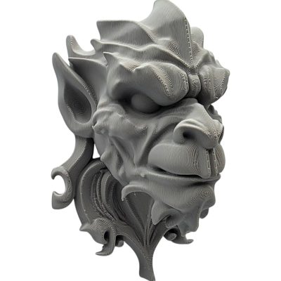Smiling Gargoyle Face Wall Sculpture – Gothic Monster Decor for Home or Garden Wall Mount – Intricate Fantasy Creature Mask for Horror Enthusiasts – 3D Printed in Canada — 3D Printed Collectible by 3DCentral