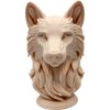 Wolf Bust Sculpture – Woodland Predator Figurine for Rustic Shelf or Desk Display – 3D Printed in Canada — 3D Printed Collectible by 3DCentral
