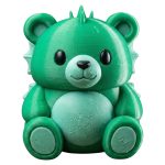 Lagoon Monster Teddy Bear Cub Figurine – Cute Sea Monster-Inspired Collectible Creature for Desk, Shelf or Display – for Teens & Adults