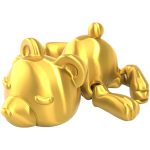 Articulated Sleeping Teddy Bear Figurine – Cute Print-in-Place Posable Bear for Desk Display, Relaxation & DIY Painting – 3D Printed in Canada — 3D Printed Collectible by 3DCentral