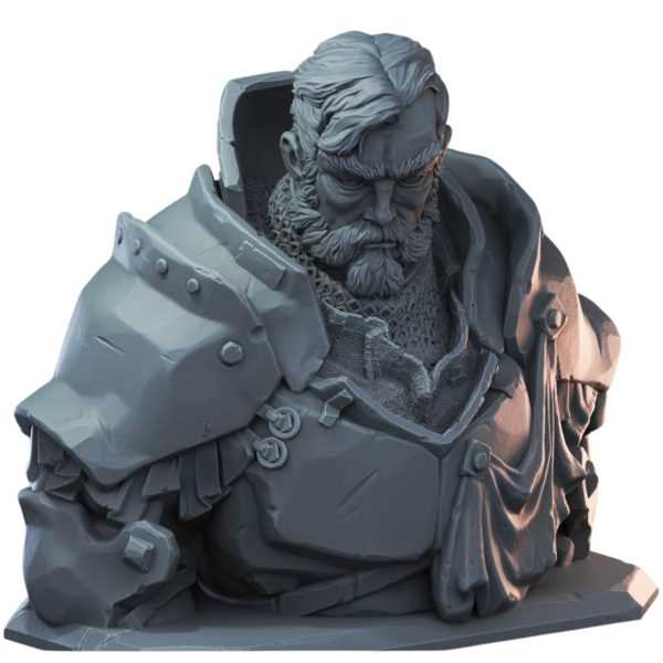 Buste épique de chevalier