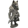 Big Bad Wolf Figurine – Fantasy Werewolf Warrior Statue with Trench Coat – Fierce Display Model or Paintable Miniature – 3D Printed in Canada — 3D Printed Collectible by 3DCentral