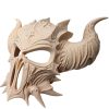 Demon Skull Mask Figurine – Horned Gothic Demon Sculpture for Fantasy Horror Decor, Shelf Display, or Collector’s Showcase – 3D Printed in Canada — 3D Printed Collectible by 3DCentral