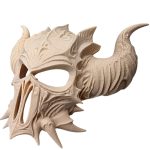Demon Skull Mask Figurine – Horned Gothic Demon Sculpture for Fantasy Horror Decor, Shelf Display, or Collector's Showcase