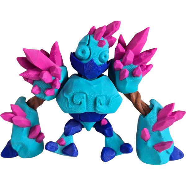 Articulated Twisty Crystal Golem Figurine by Twisty Prints