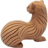 Wood Carved Ferret Figurine – Rustic Animal Statue with Flowing Carved-Style Design, Paintable DIY Décor or Collectible – 3D Printed in Canada — 3D Printed Collectible by 3DCentral