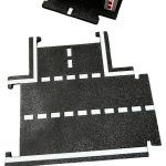 Simple Modular T-Intersection Road Tile for Hot Wheels (Set of 2) – 1:64 Scale Compatible Connector with Built-in Track Links