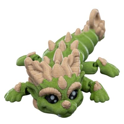 Articulated Baby Dragon Figurine – Cute Fidget Fantasy Reptile Collectible Toy for Desk or Shelf Display – Flexible Design, Great Gift for Dragon Lovers – 3D Printed in Canada — 3D Printed Collectible by 3DCentral