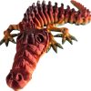 Articulated Skeleton Crocodile Rainbow – Spooky Decor — 3D Printed Articulated Figurines by 3DCentral