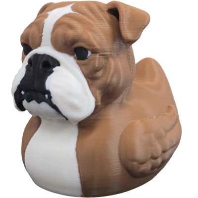 Bulldog Duck Figurine – Hilarious Rubber Duck Bulldog Hybrid for Dog Lovers, Unique Gift or Shelf Decor Accent – 3D Printed in Canada — 3D Printed Collectible by 3DCentral
