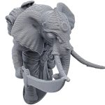 Elephant Warrior Miniature – Sword-Wielding Fantasy Beastman