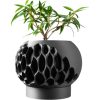 Futuristic Biomorphic Planter Pot – Asymmetric Carved Texture for Indoor Plants & Modern Decor – 3D Printed in Canada — 3D Printed Collectible by 3DCentral